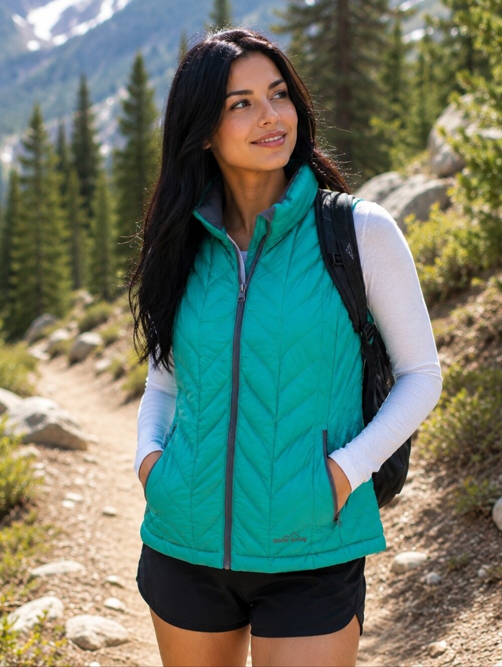Eddie Bauer Premium Goose Down Vest 700 Fill Power Women’s Teal Puffer Vest M